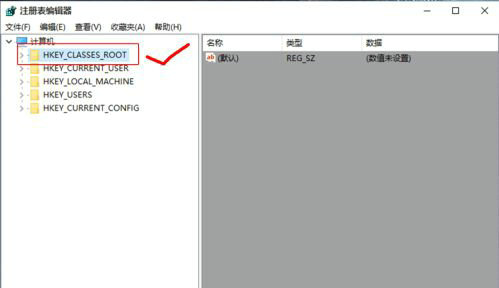 注册表根目录示意图