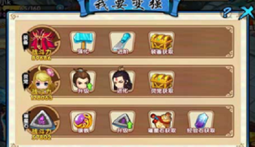 称号属性加成对比示意图