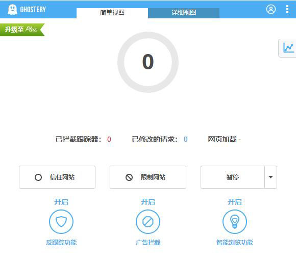 Ghostery操作界面示意图